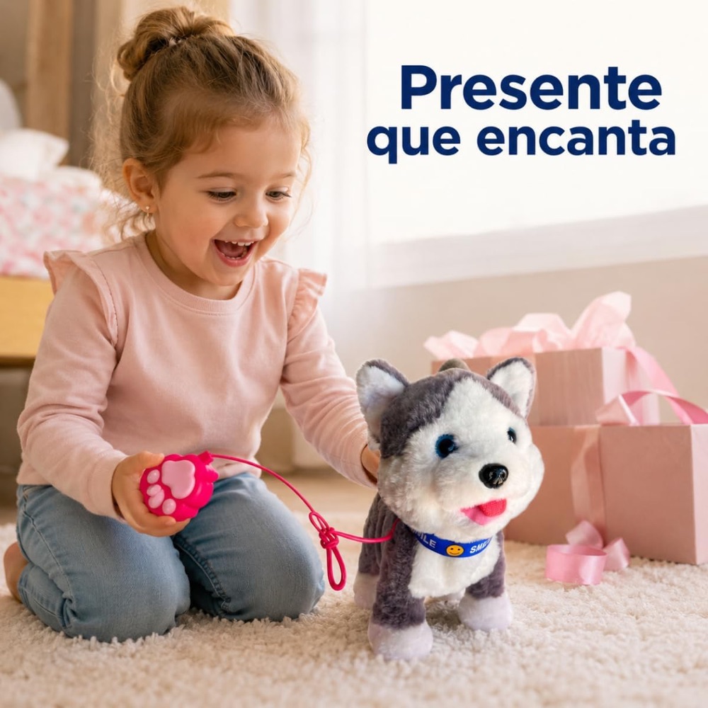 Cachorrinho Husky Interativo que Anda e Repete 4