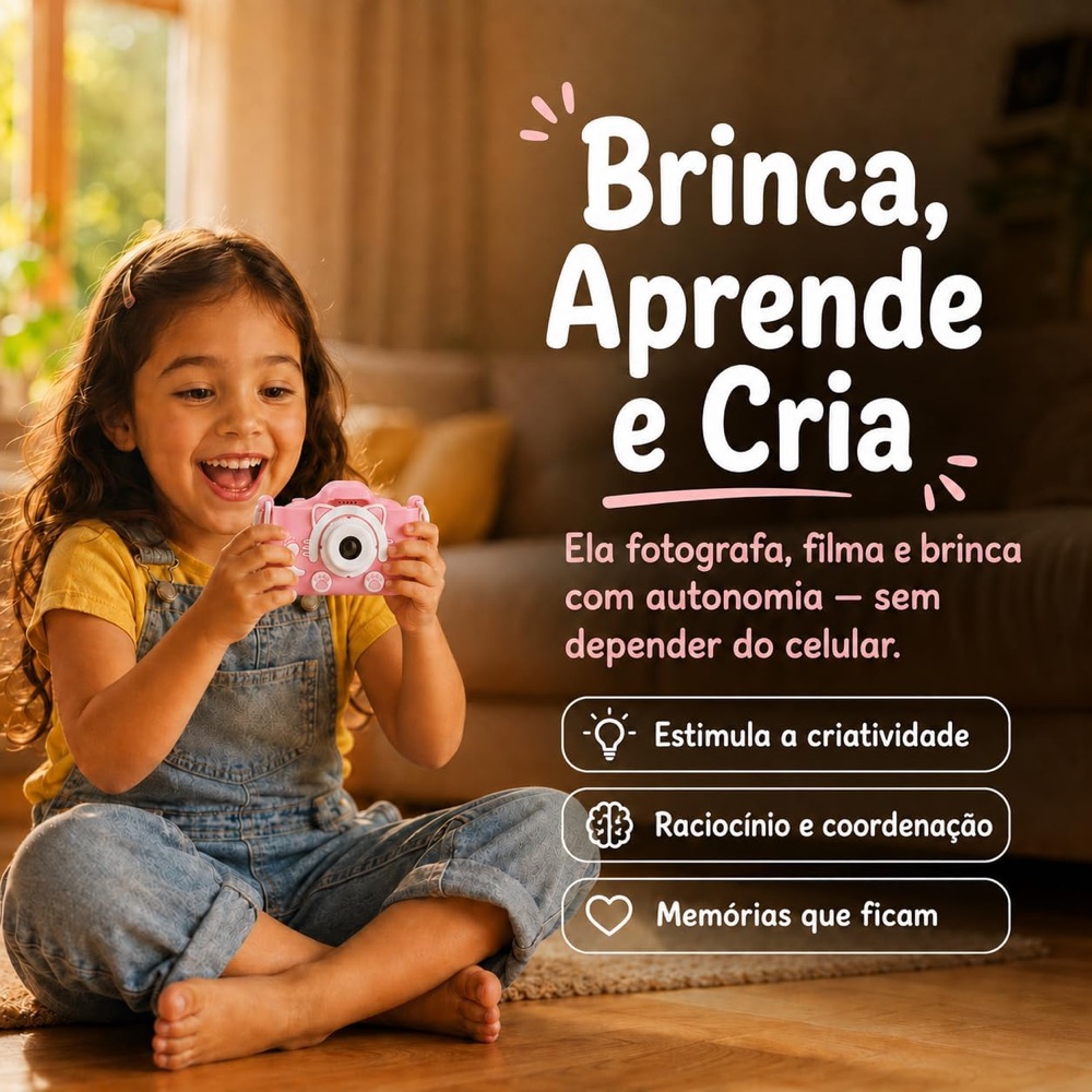 Câmera Digital Infantil Gatinho 2