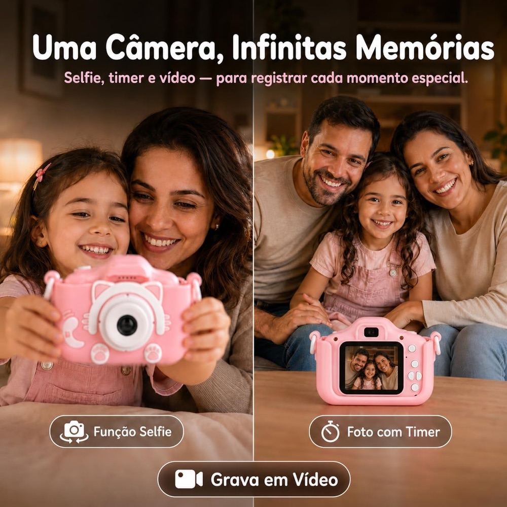 Câmera Digital Infantil Gatinho 4