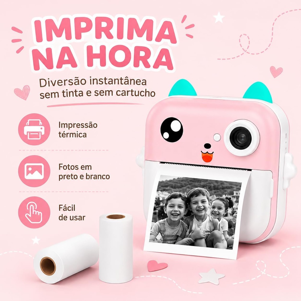 Câmera Infantil que Imprime a Foto na Hora 3