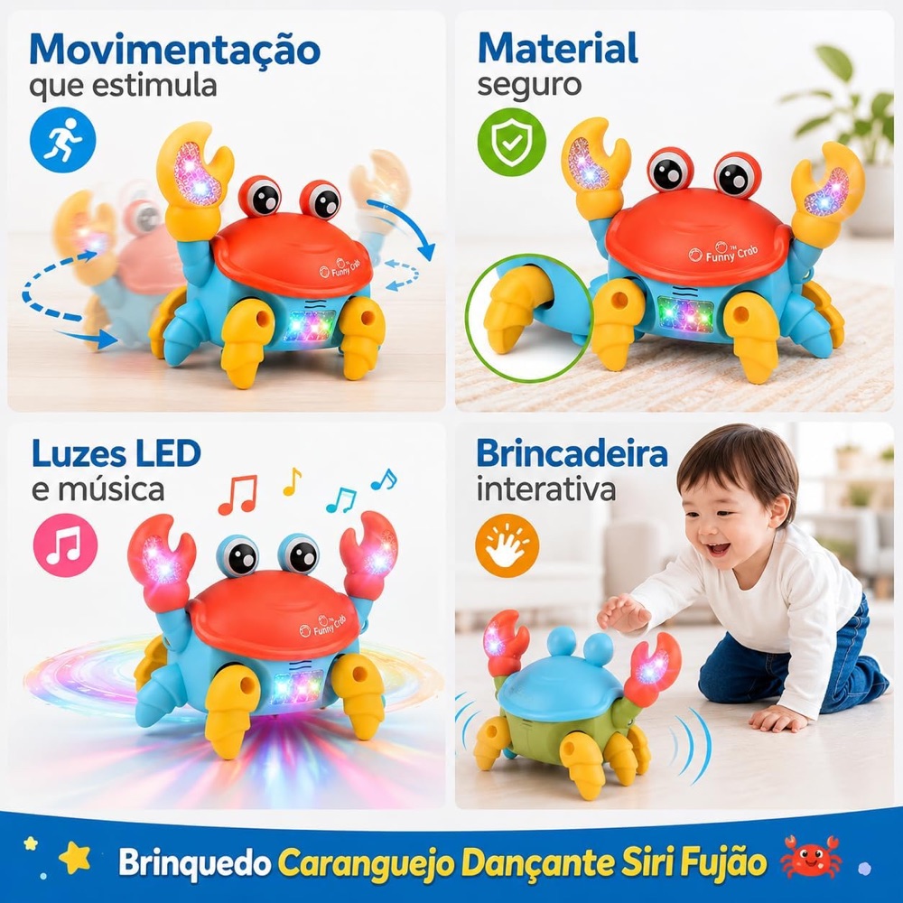 Caranguejo Fujão com Luz e Música 2
