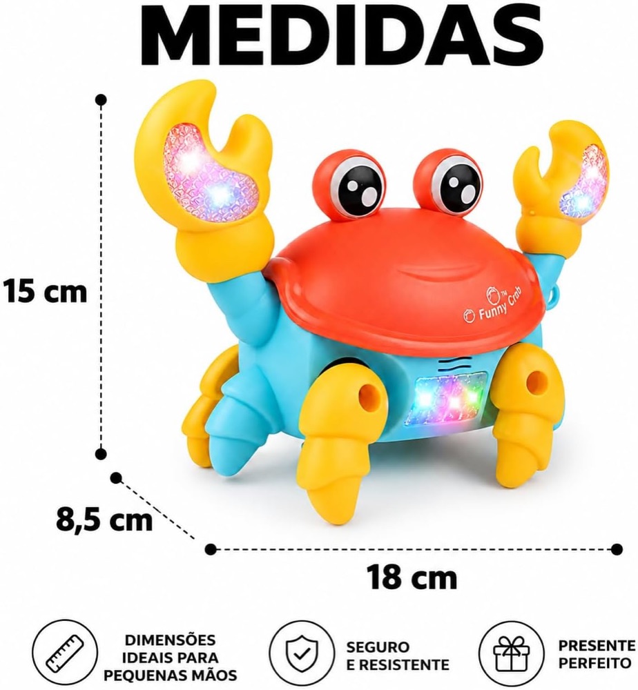 Caranguejo Fujão com Luz e Música 4