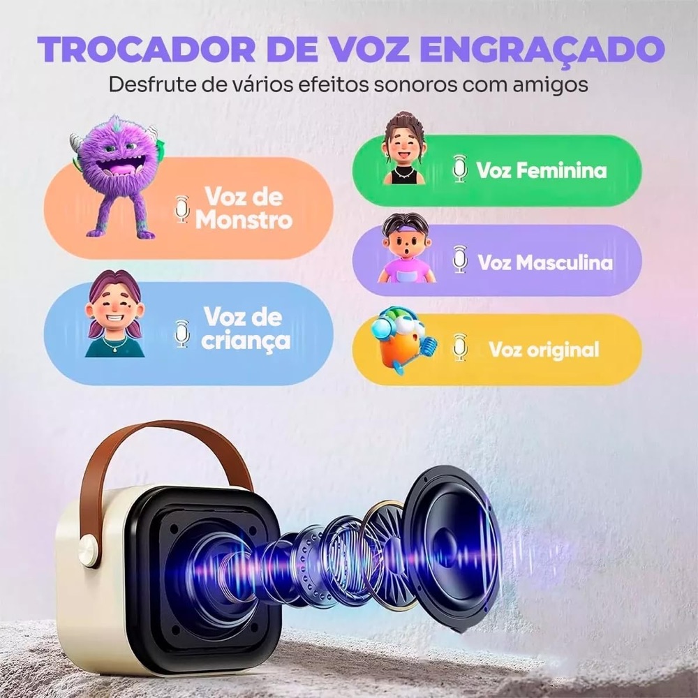 Karaokê Infantil com 2 Microfones 3