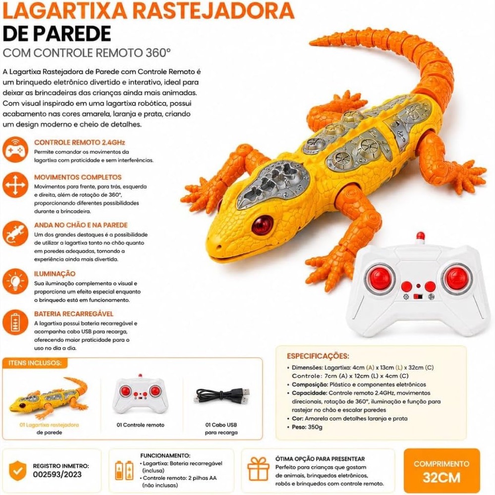 Lagartixa de Controle Remoto que Sobe na Parede 4