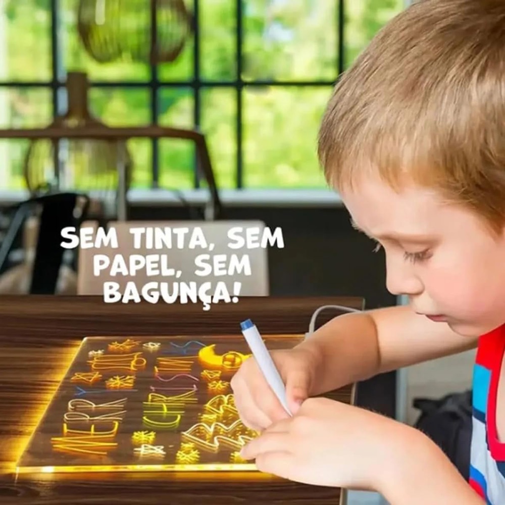 Lousa de LED com 7 Canetas Neon 4