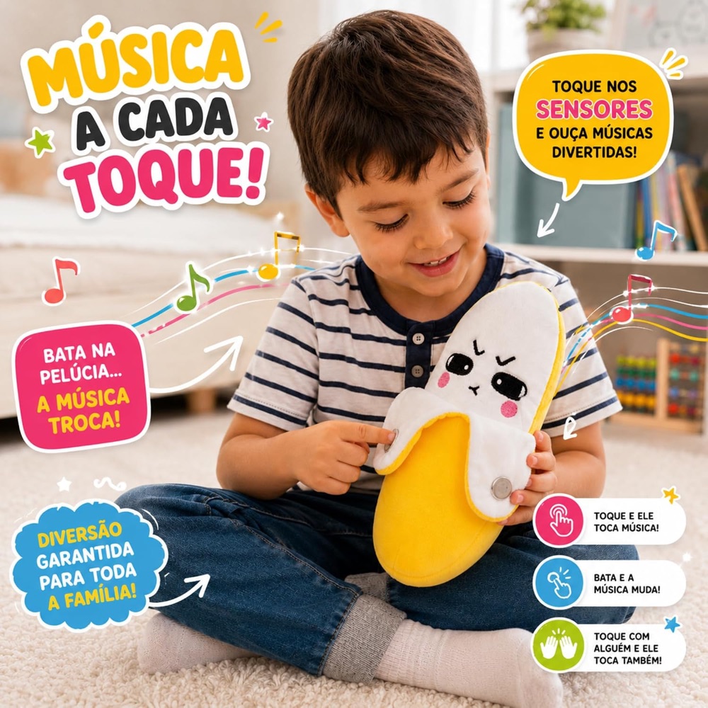Pelúcia Musical Fruta Beat (circuito humano) 2