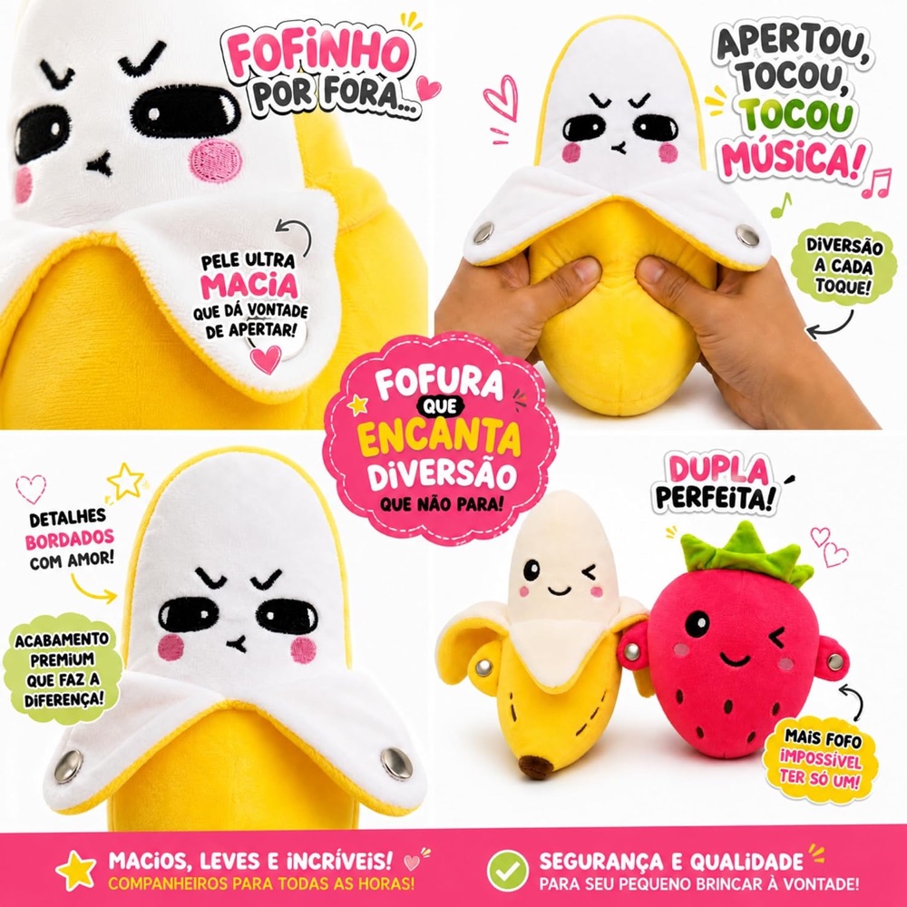 Pelúcia Musical Fruta Beat (circuito humano) 3
