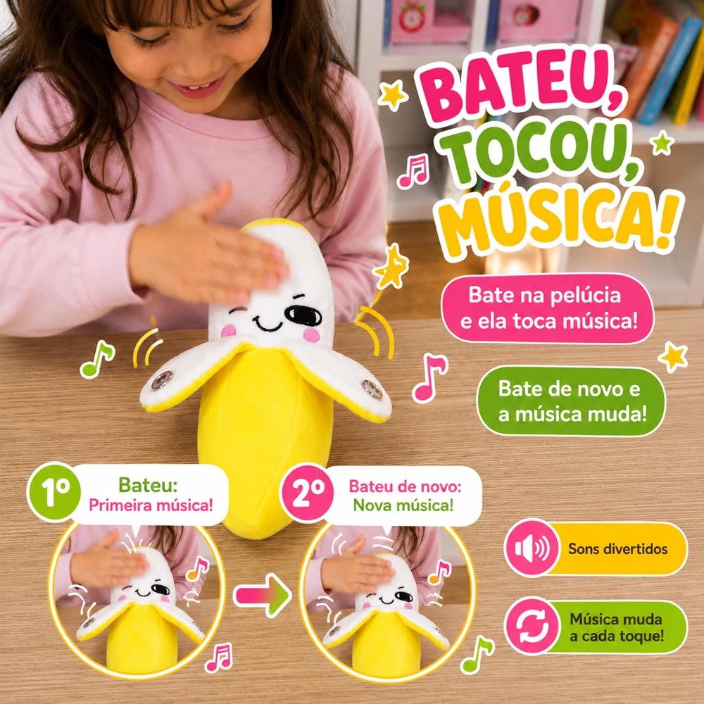 Pelúcia Musical Fruta Beat (circuito humano) 4