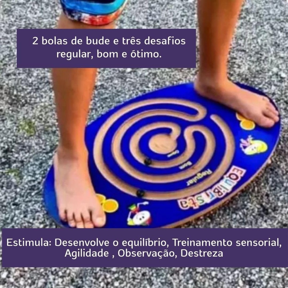 Prancha de Equilíbrio Montessori em Madeira 2