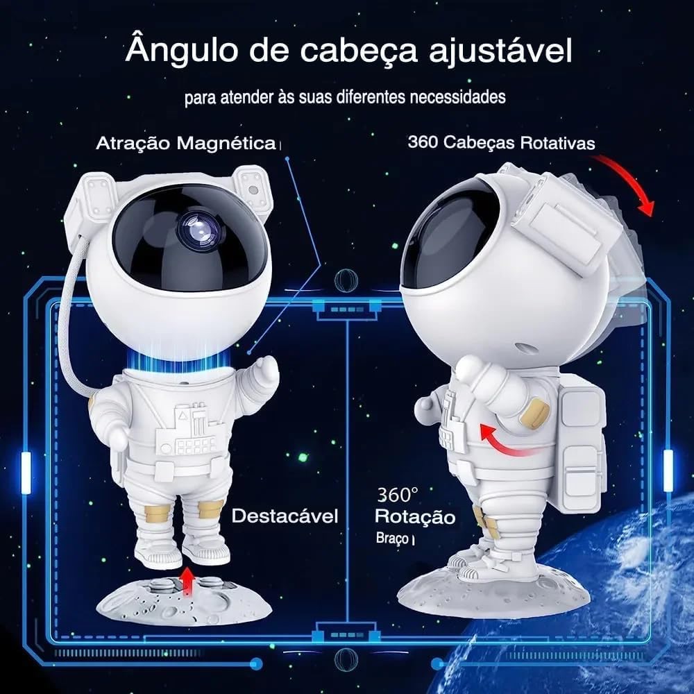 Projetor Astronauta Galáxia com Controle 2