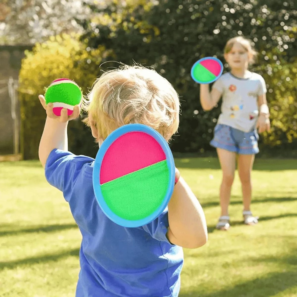 Raquetes de Velcro com Bola que Gruda 3