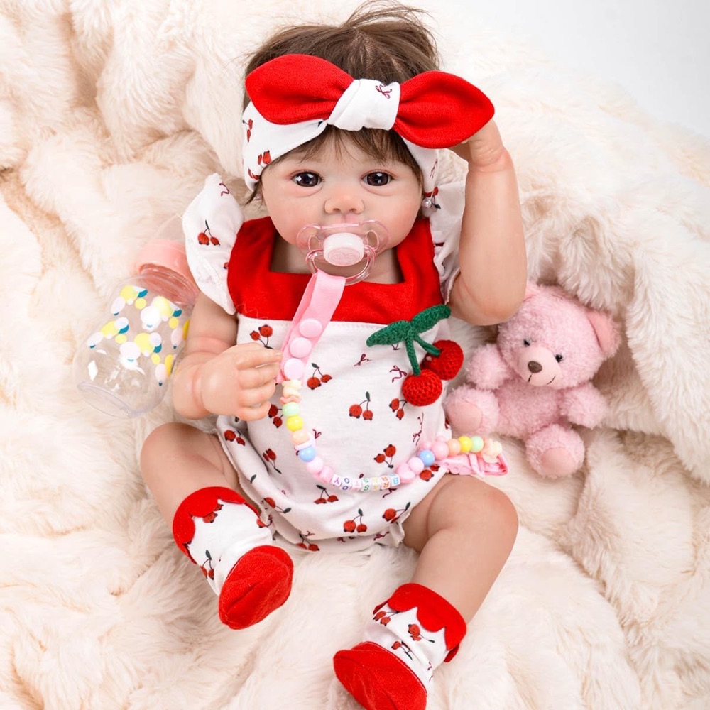 Bebê Reborn Cerejinha 48 cm 100% Silicone 2