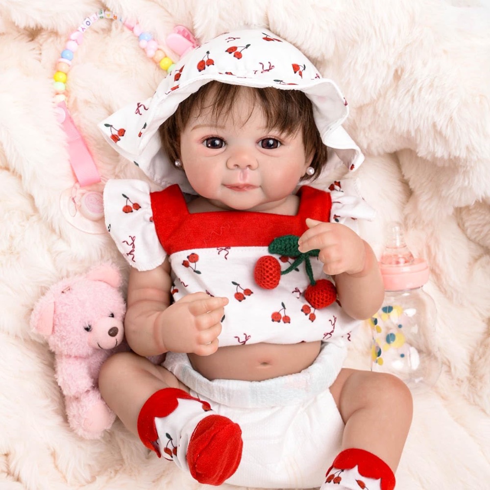 Bebê Reborn Cerejinha 48 cm 100% Silicone 3