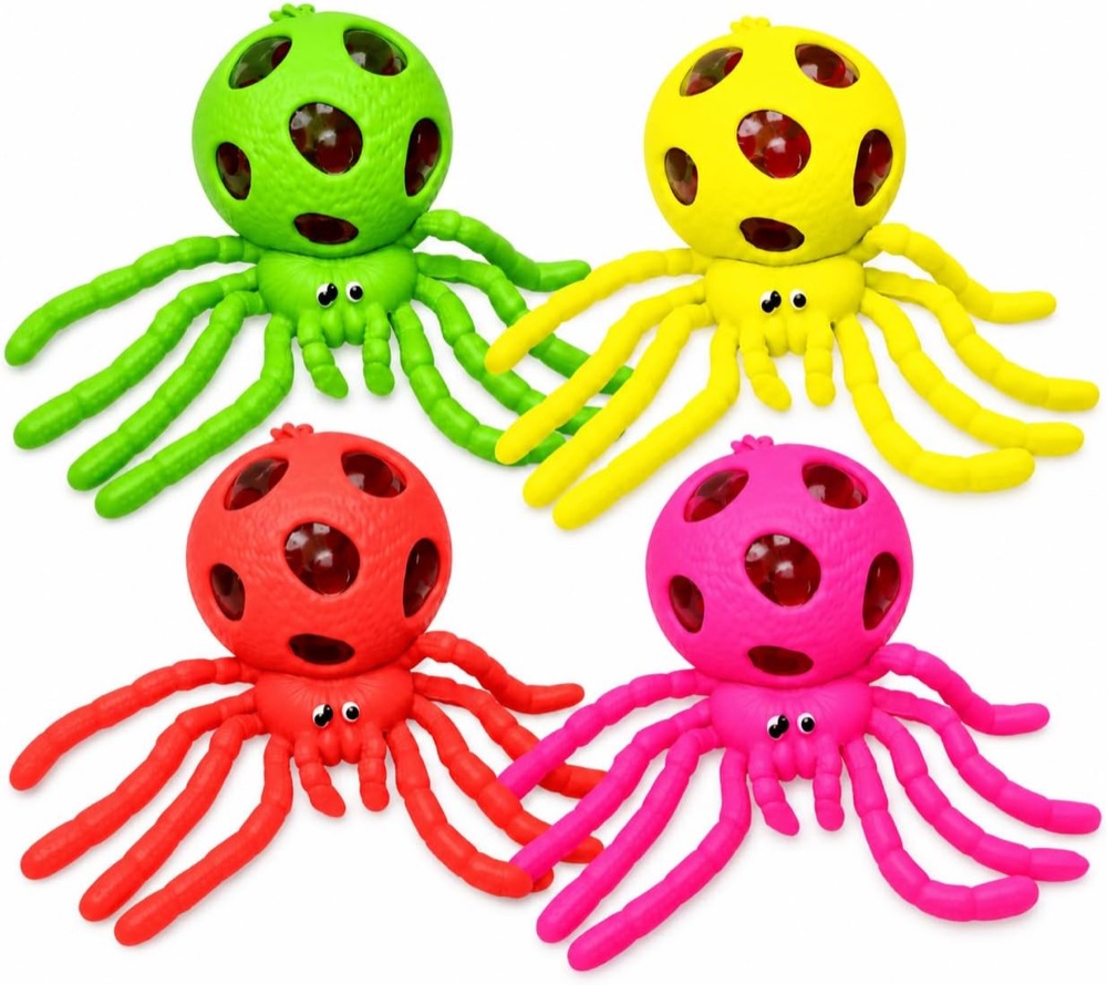 Squishy Aranha com Bolinhas de Gel