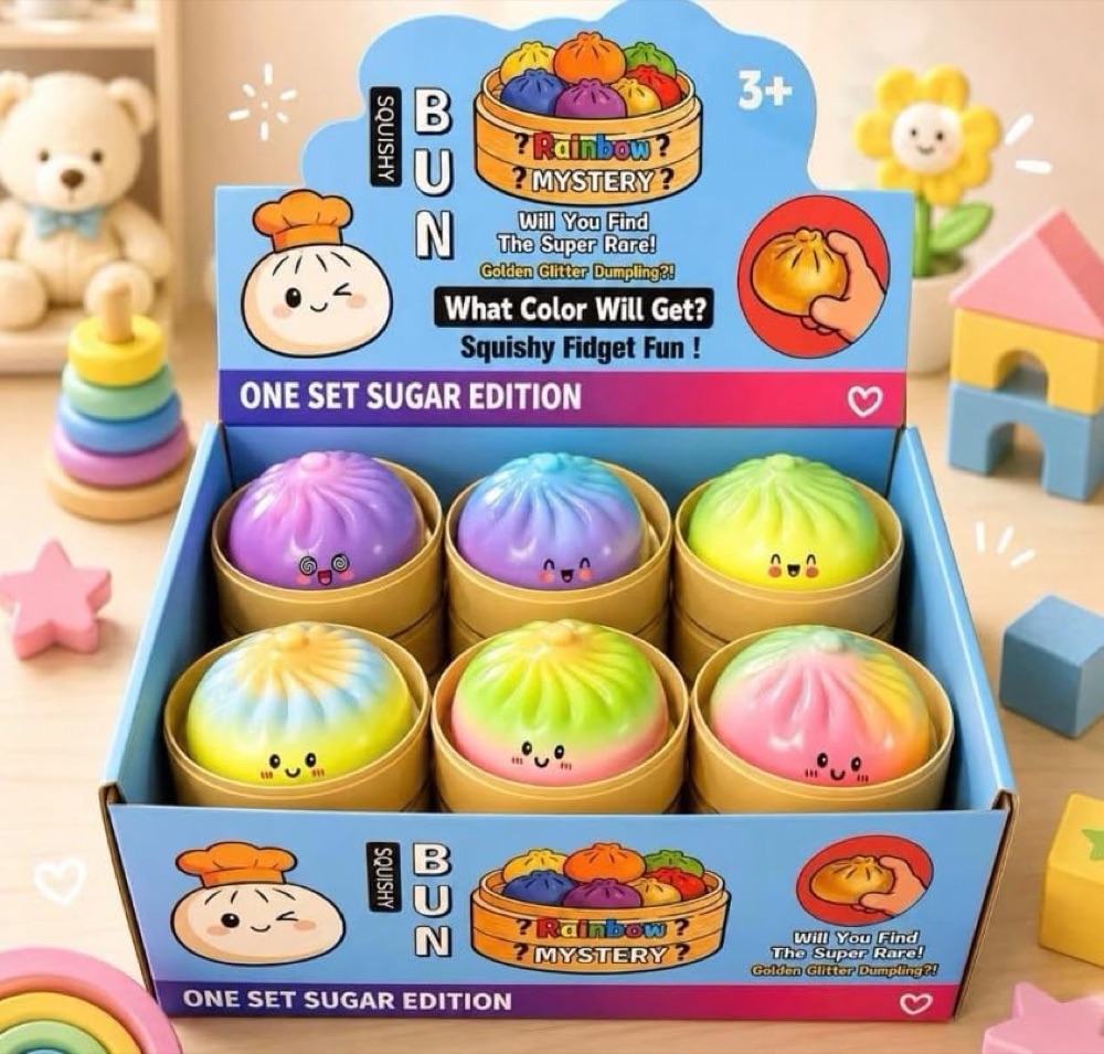 Squishy Bolinho Surpresa com Glitter 2