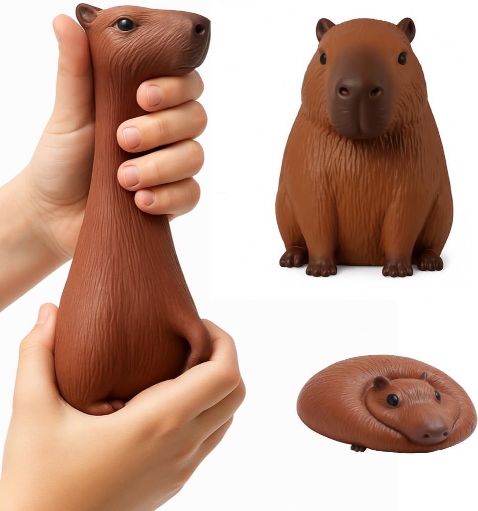 Squishy Capivara Gigante Aperta e Estica