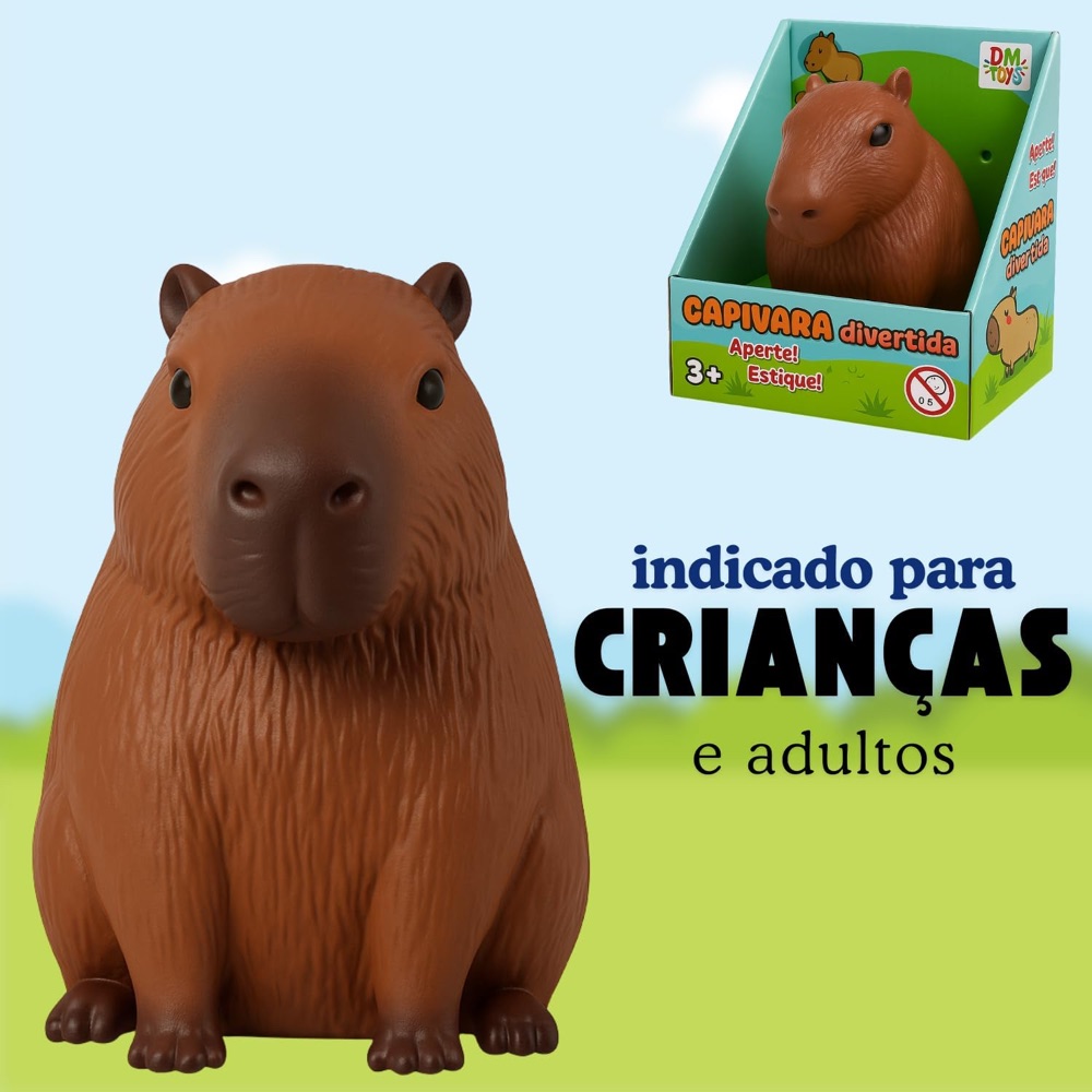 Squishy Capivara Gigante Aperta e Estica 3