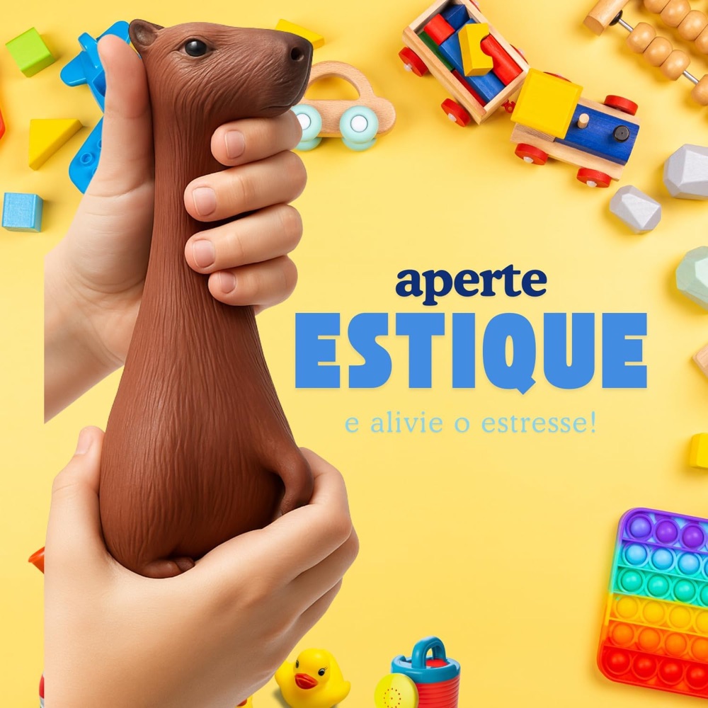 Squishy Capivara Gigante Aperta e Estica 4