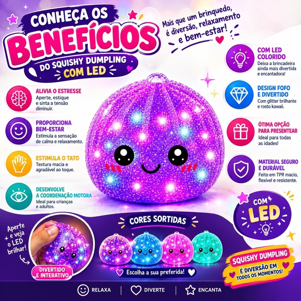 Squishy Dumpling que Acende (LED) 2