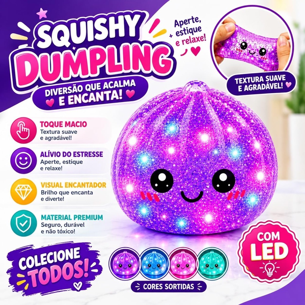 Squishy Dumpling que Acende (LED) 3