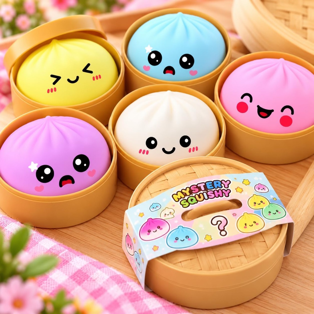 Squishy Dumpling Surpresa com Glitter