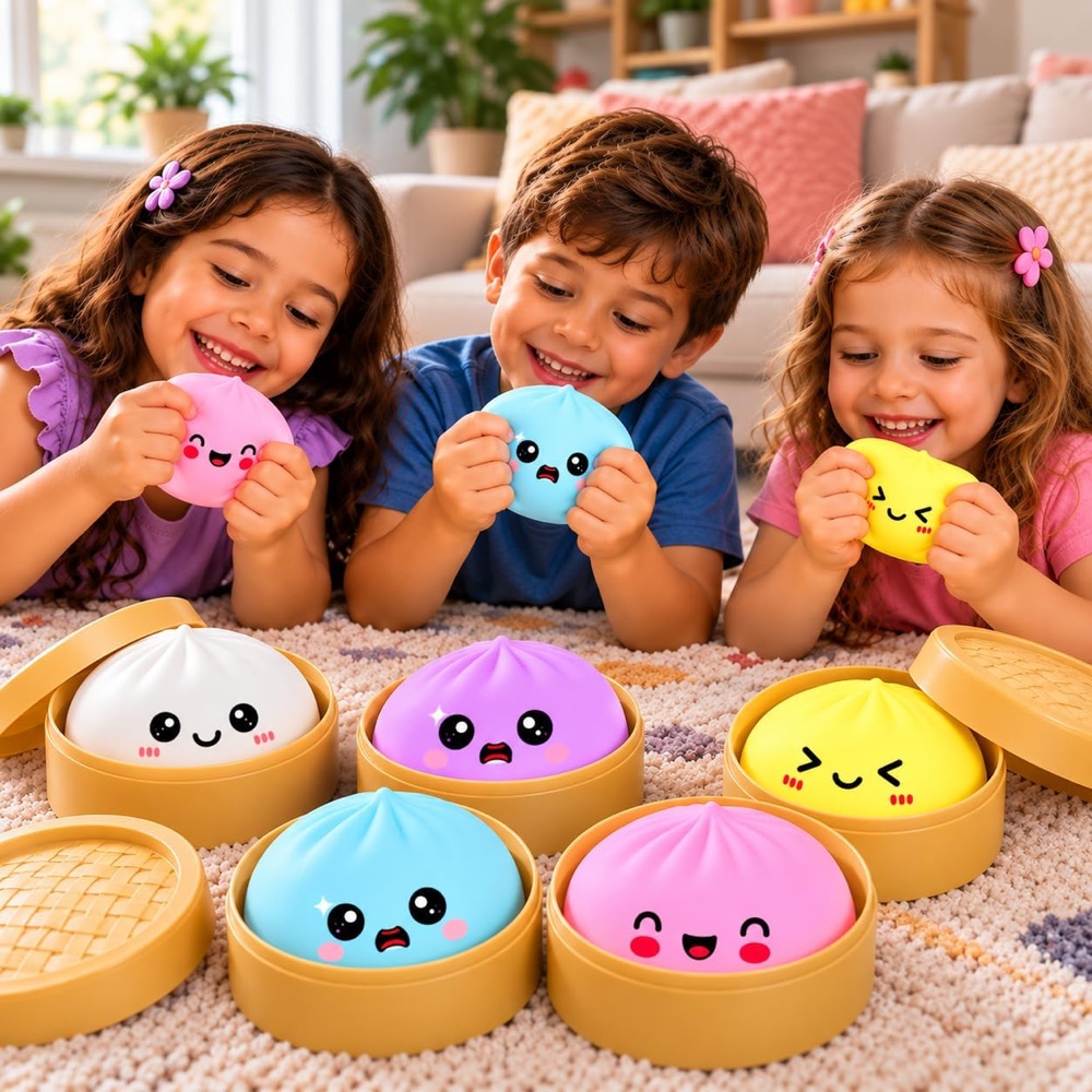 Squishy Dumpling Surpresa com Glitter 4