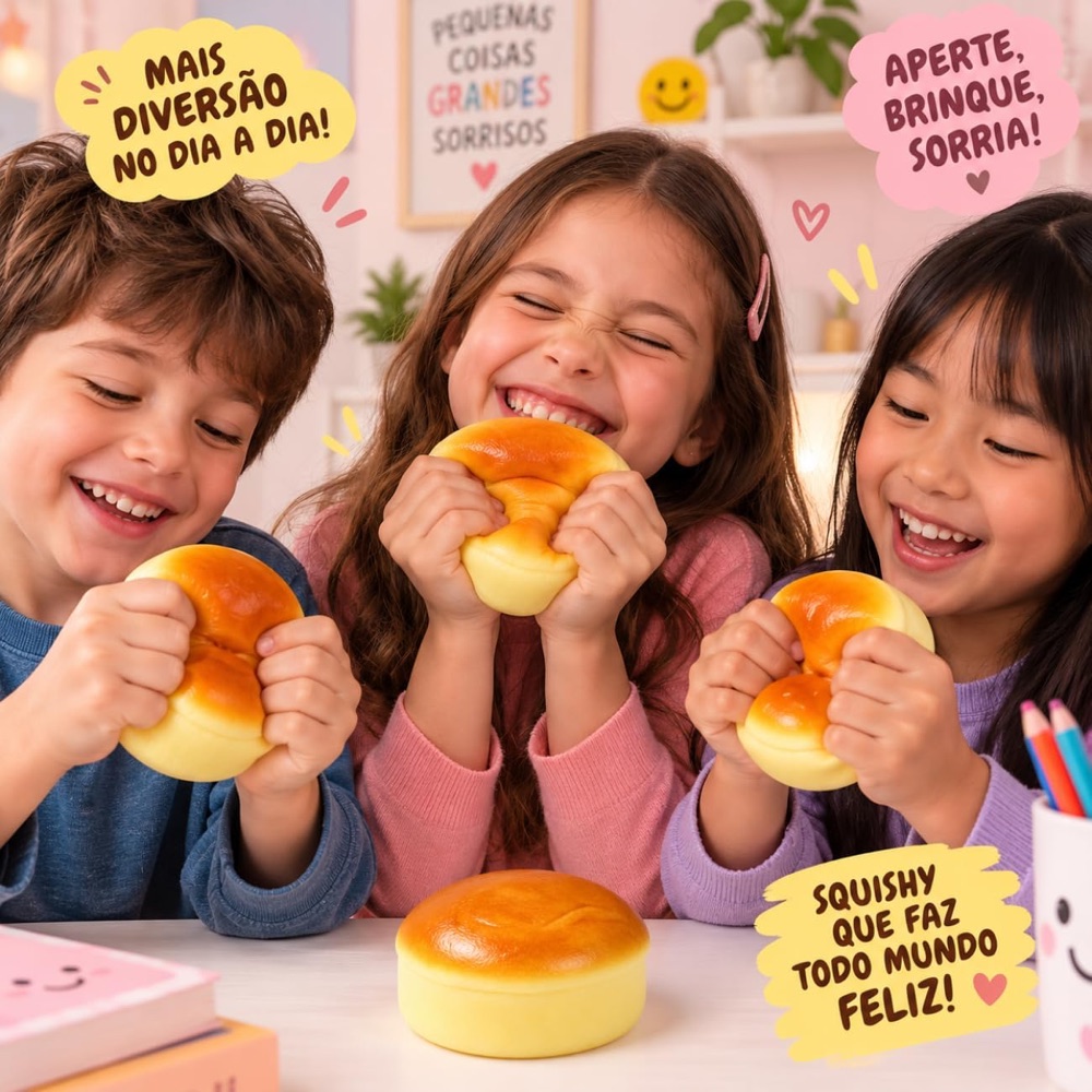 Squishy Pãozinho com Creme (com cheirinho) 3