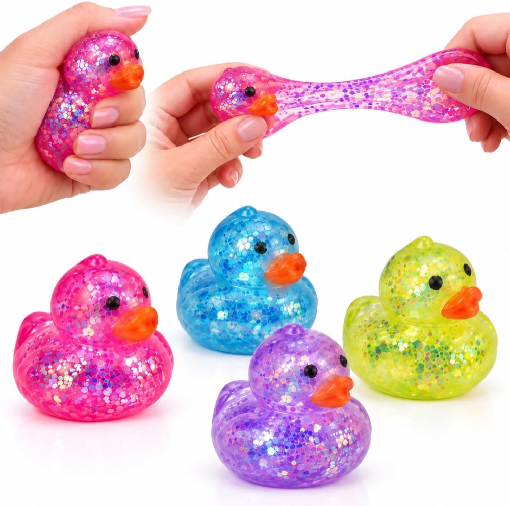 Squishy Patinho Gummy com Glitter
