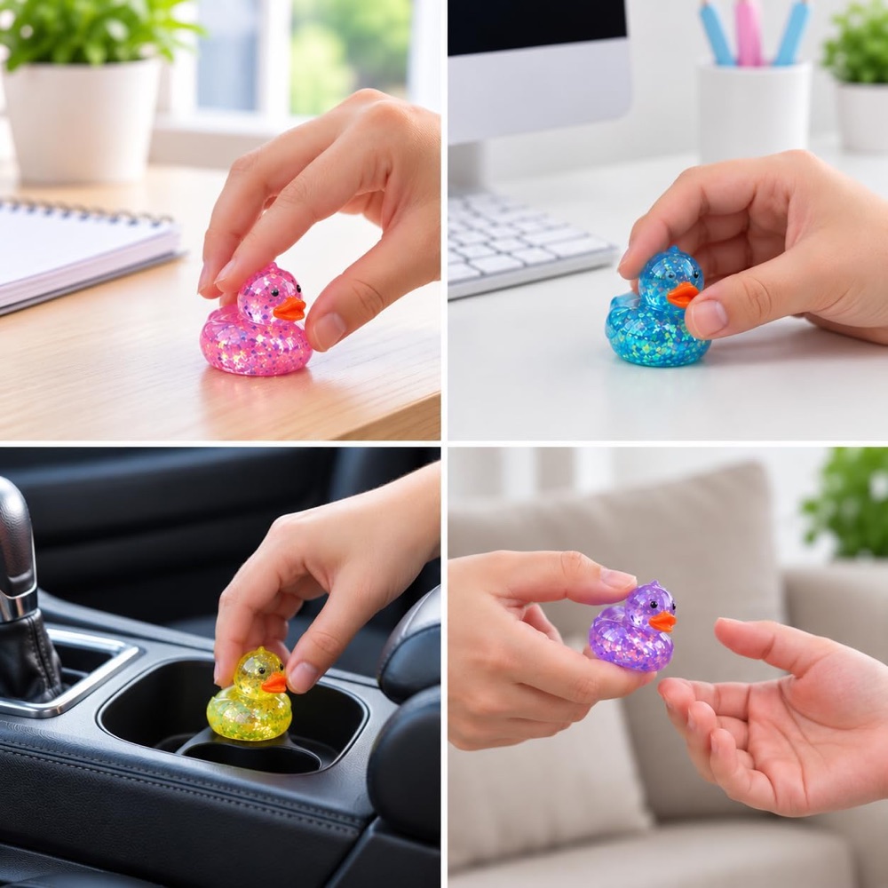 Squishy Patinho Gummy com Glitter 4