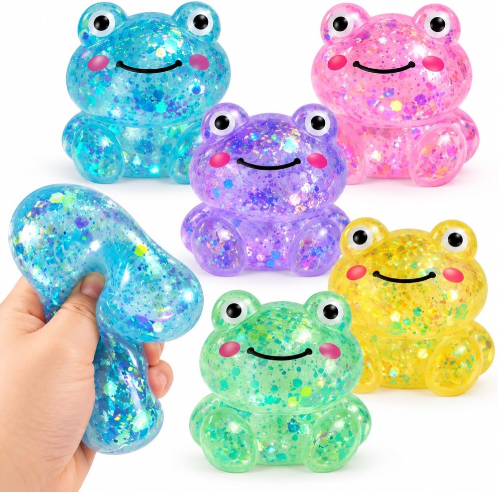 Squishy Sapinho Gummy com Glitter