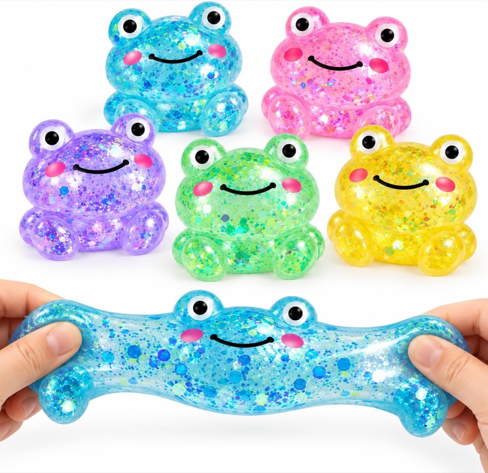 Squishy Sapinho Gummy com Glitter 3