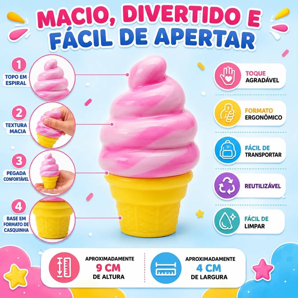Squishy Sorvete de Casquinha 3