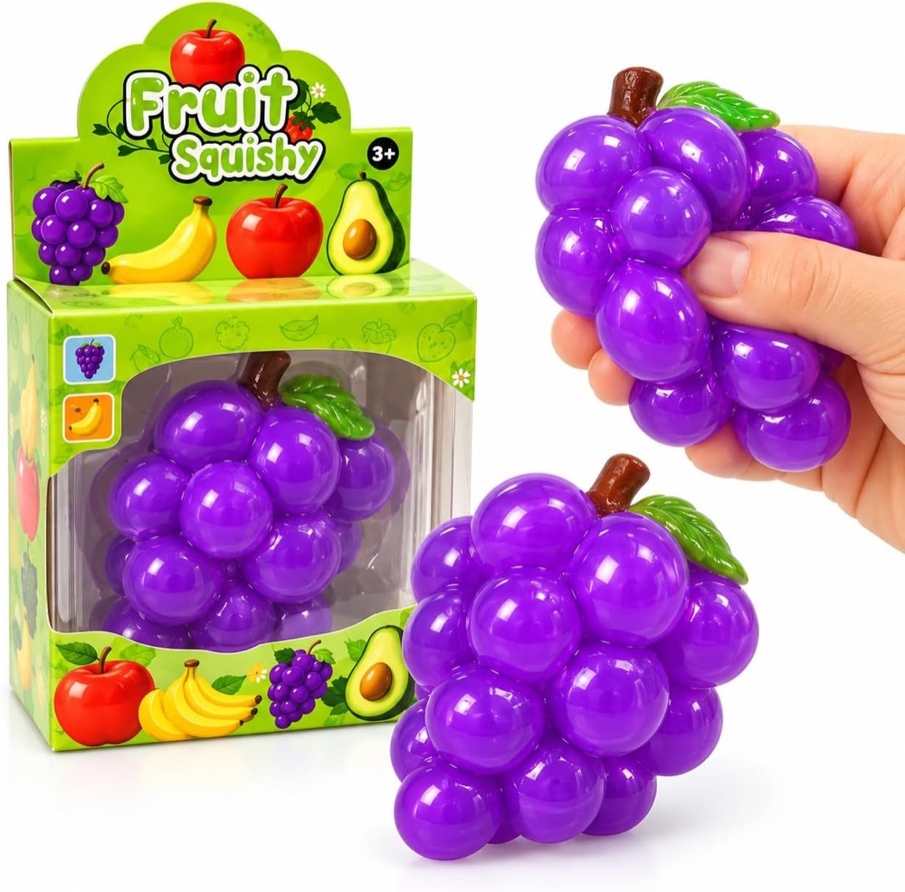Squishy Cacho de Uva com Caixinha