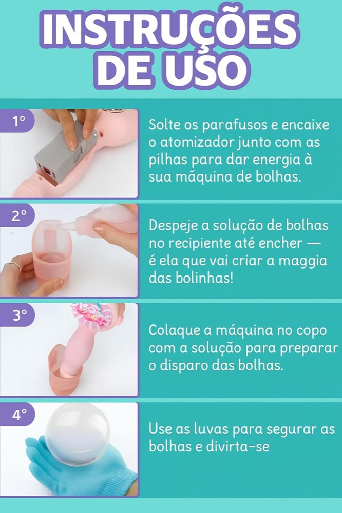 Varinha de Bolhas de Fumaça com Luvas 2